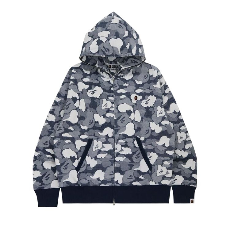 

Худи BAPE Stripe ABC Camo Relaxed Fit Full Zip Hoodie, синий