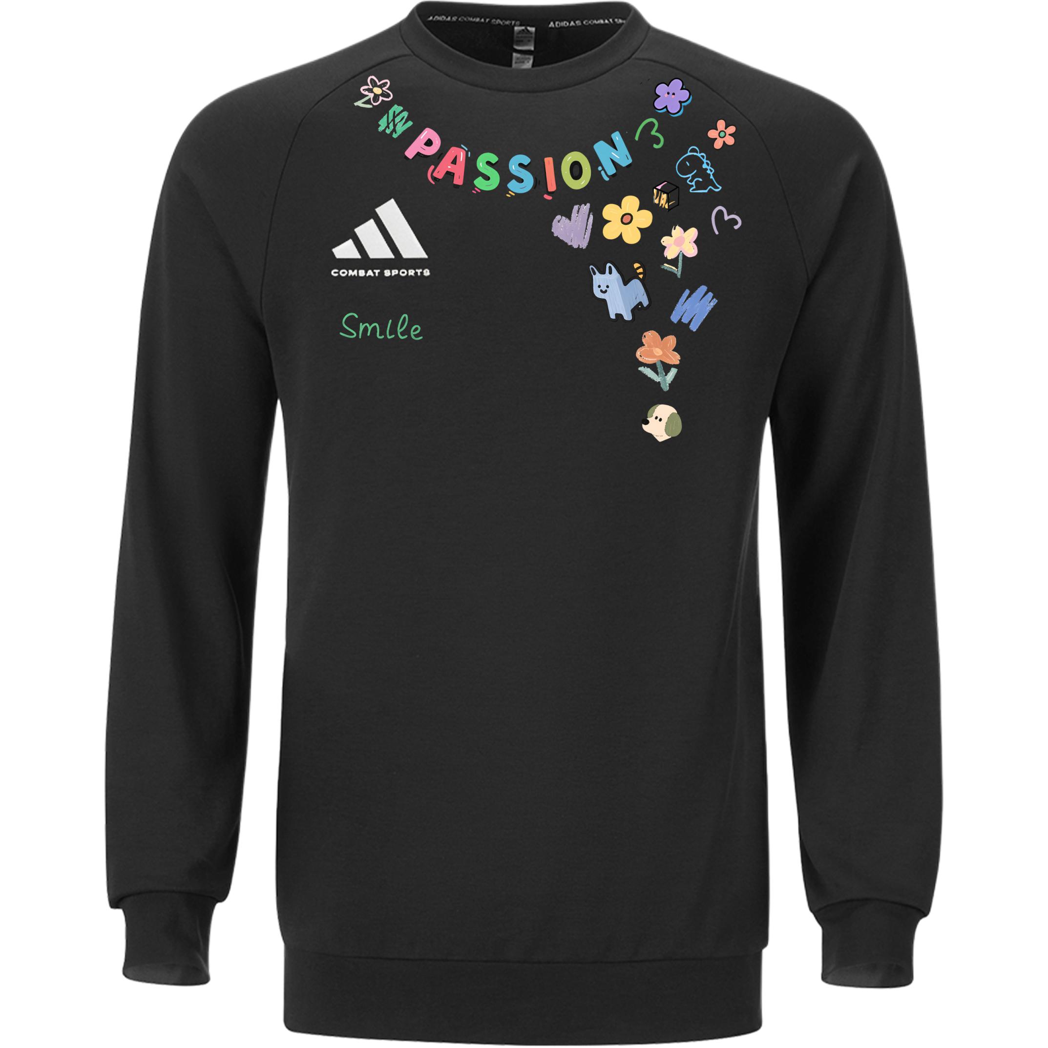 

Свитшот с длинным рукавом унисекс Adidas, черный