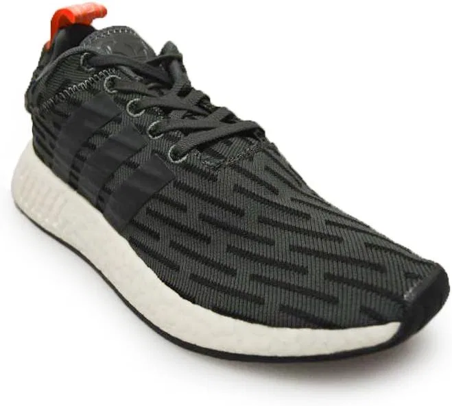 Мужские кроссовки Adidas NMD-R2, белый/черный/оранжевый — фото 2