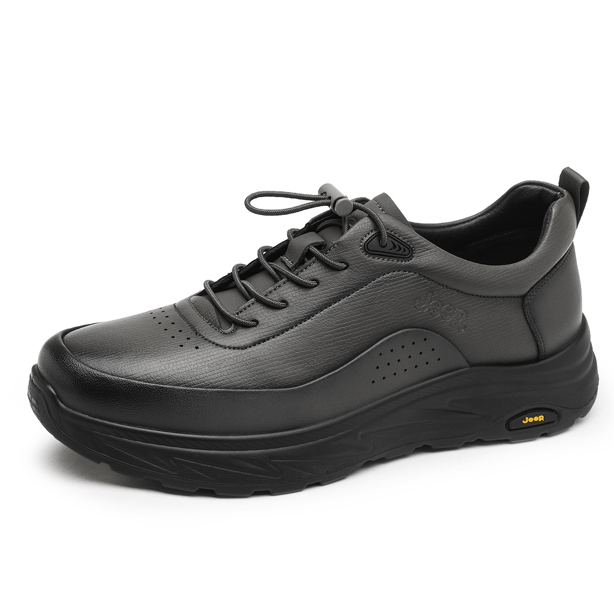 

Кроссовки мужские Casual низкие Darth Vader Cow Split Leather дышащие и нескользящие Jeep, серый