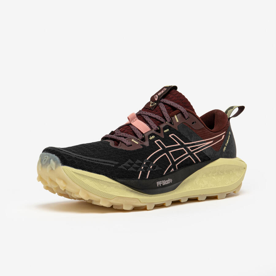 Кроссовки для бега по пересеченной местности женские Asics - Gel Trabuco 13 чёрно-бордовые — фото 3