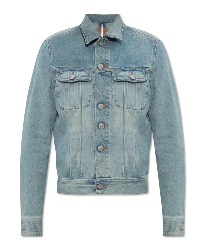 

Джинсовая куртка с разрезом Mm6 Maison Margiela, синий