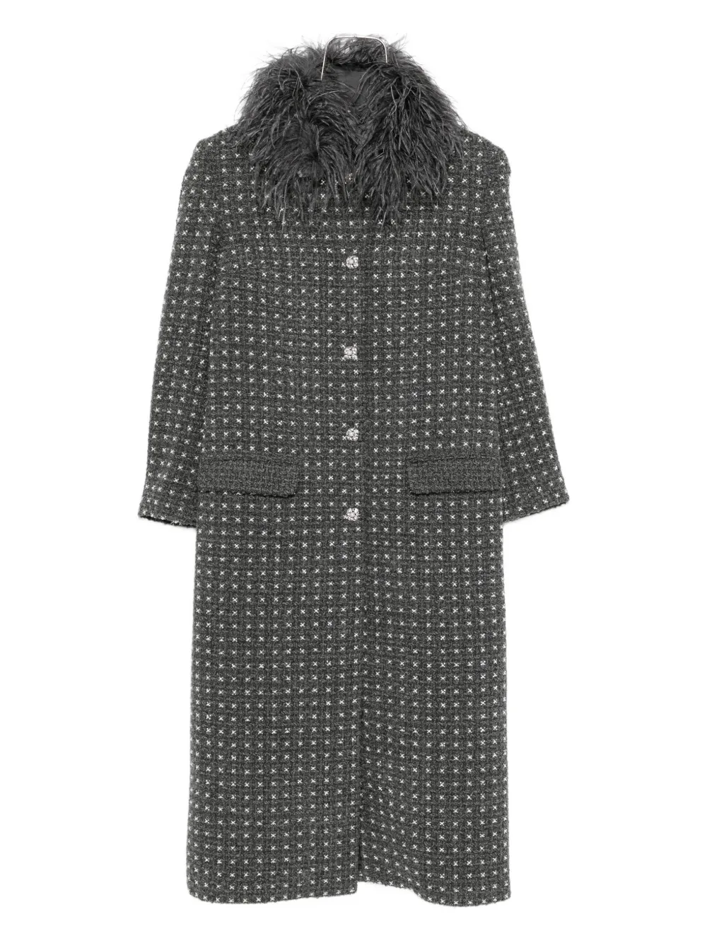 

Пальто с перьями NISSA, серый