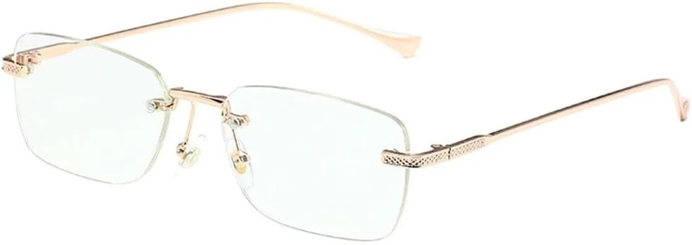 

Женские солнцезащитные очки квадратной формы без оправы, маленькие металлические солнцезащитные очки в стиле панк с защитой от УФ-излучения UV400 DSVIGF, Transparent