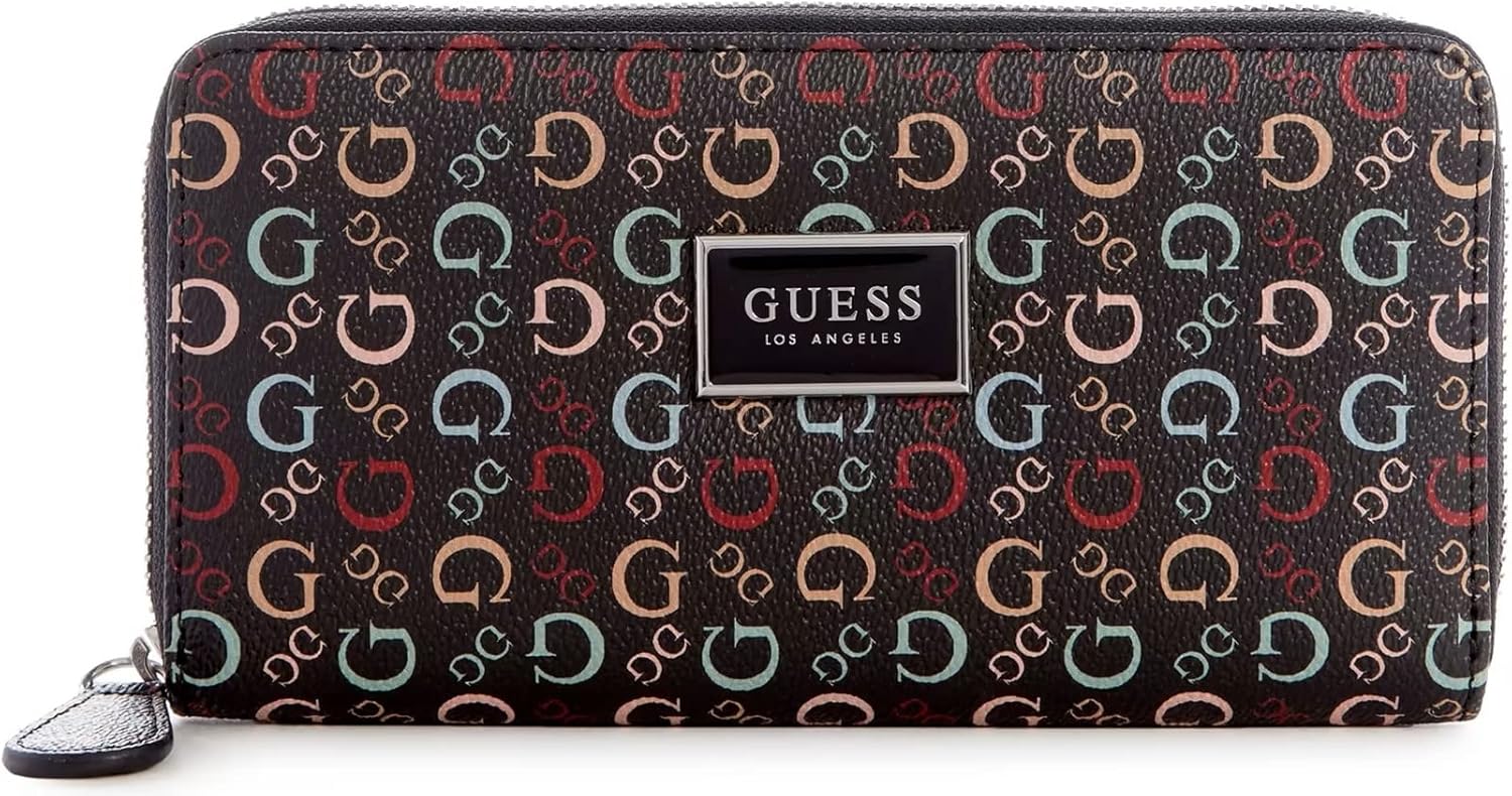 

GUESS Factory женский разноцветный клатч-кошелек на молнии с логотипом - Black