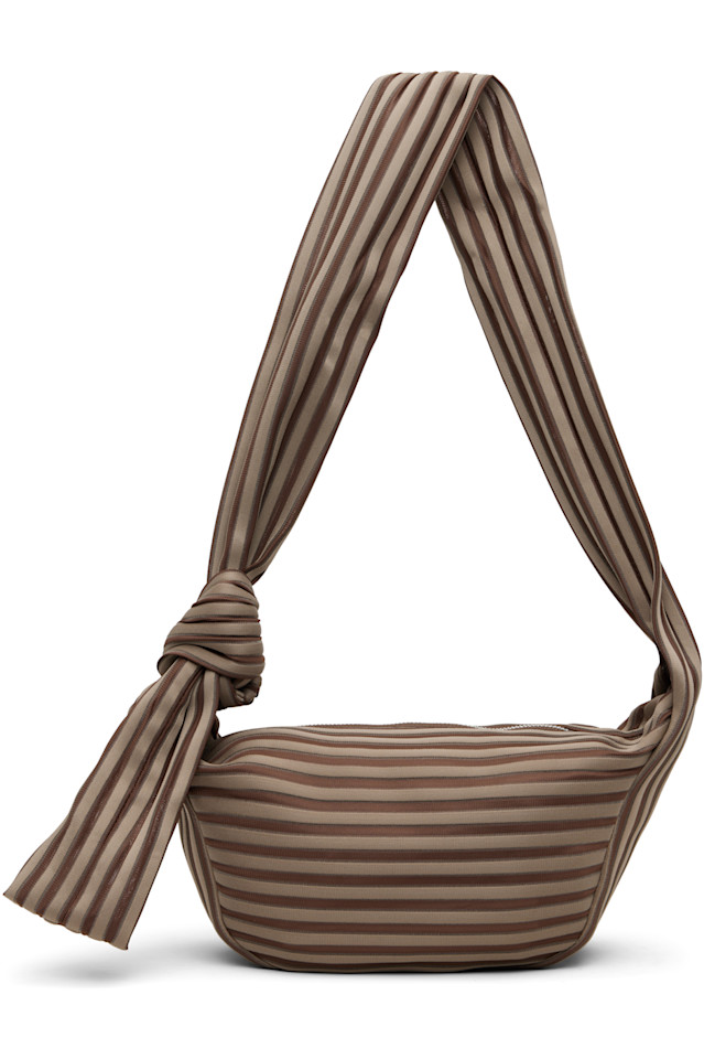 

Сумка Gray June Linear Knit 56 Issey Miyake, серо-бежевый