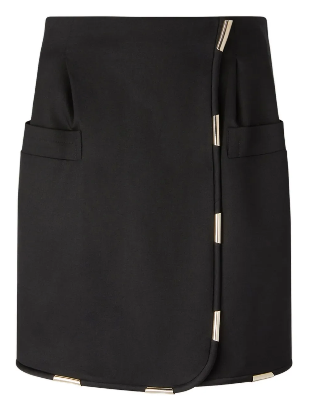 

Юбка мини с контрастной отделкой Genny, черный