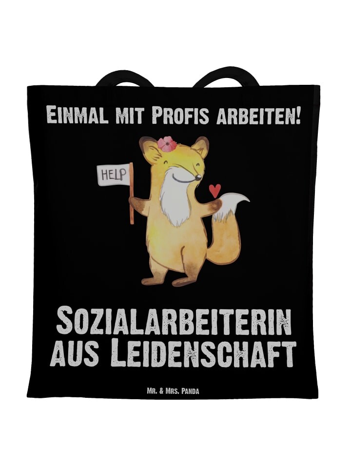

Сумка Mr. & Mrs. Panda Tragetasche Sozialarbeiterin Leidenschaft mit S..., черный