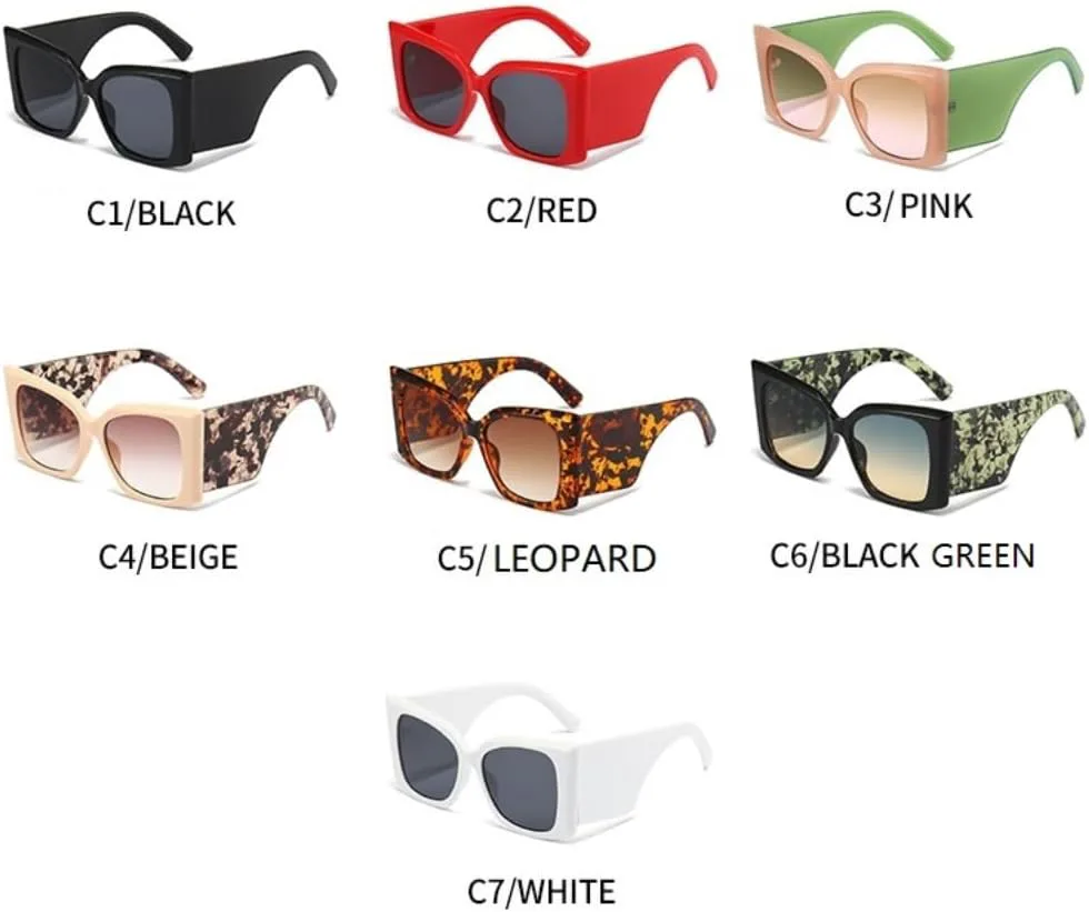 

Солнцезащитные очки для мужчин и женщин - защита UV400 - широкие дужки, цветные линзы, подходят для занятий спортом на открытом воздухе и вождения DSVIGF, Beige