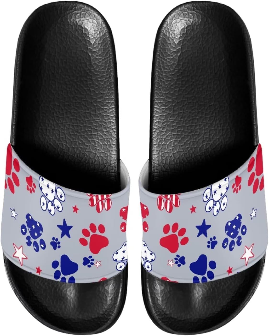 

Сандалии-шлепанцы Mintulipy унисекс для взрослых, летние тапочки для женщин и мужчин, нарядные и удобные женские сандалии, Flag Dog Paw-1
