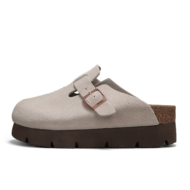 

Jeep Закрытые тапочки унисекс бело-серые на платформе, цвет White Gray (Platform)