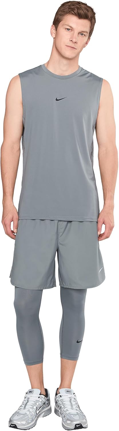 Мужские леггинсы для фитнеса Nike Pro Dri длиной 3/4, Gray — фото 2