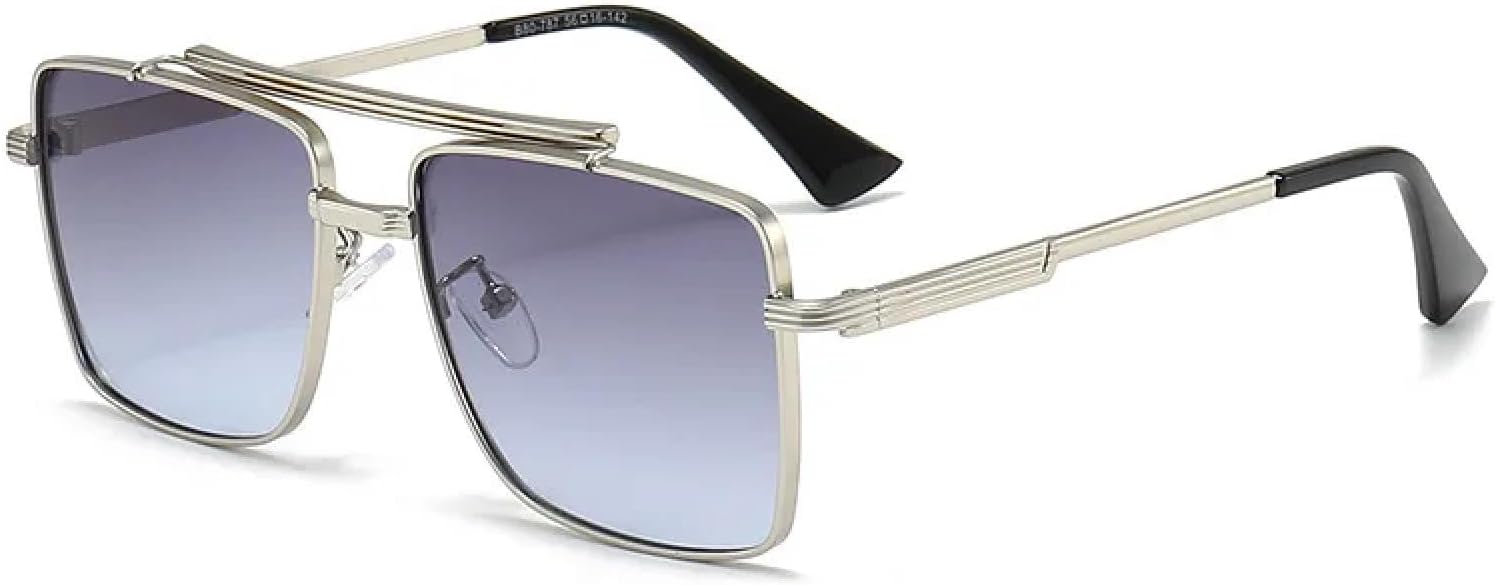 

Металлические солнцезащитные очки с защитой от УФ-излучения 400, винтажные солнцезащитные очки для женщин и мужчин, модные солнцезащитные очки в крупной оправе TKKTLLT, Yin-huilan