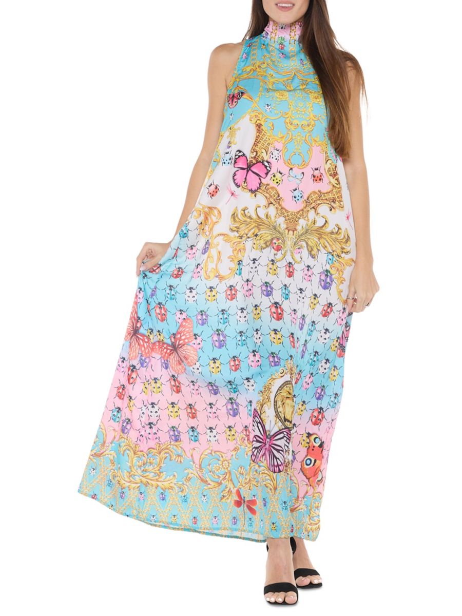 

Платье макси с воротником-стойкой Ranee's, разноцветный