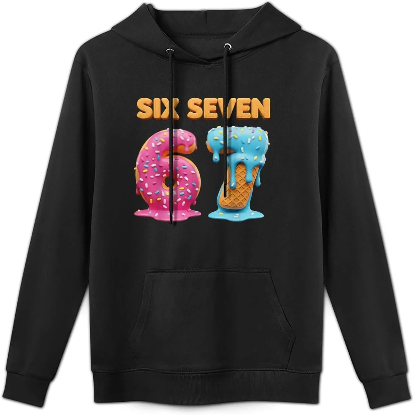 Толстовка с капюшоном Fun 67I Ice Cream Drip, классическая, с карманом — фото 2