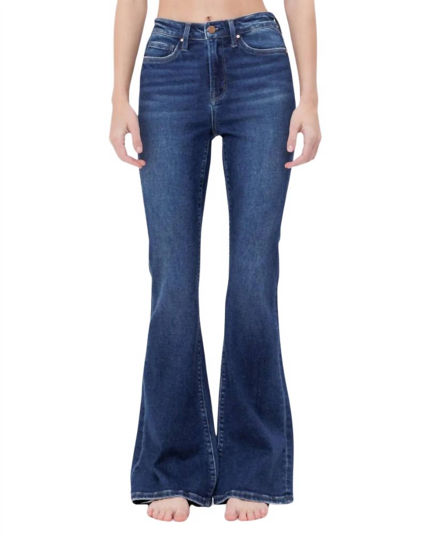 

Расклешенные джинсы с высокой талией в Naxos mica denim