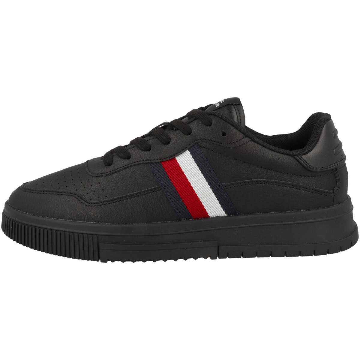 

Низкие кроссовки Tommy Hilfiger low Supercup Leather Stripes, черный