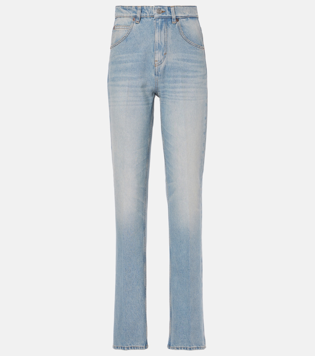 

Джинсы Julia с высокой талией прямого кроя Victoria Beckham, Pale Blue Wash