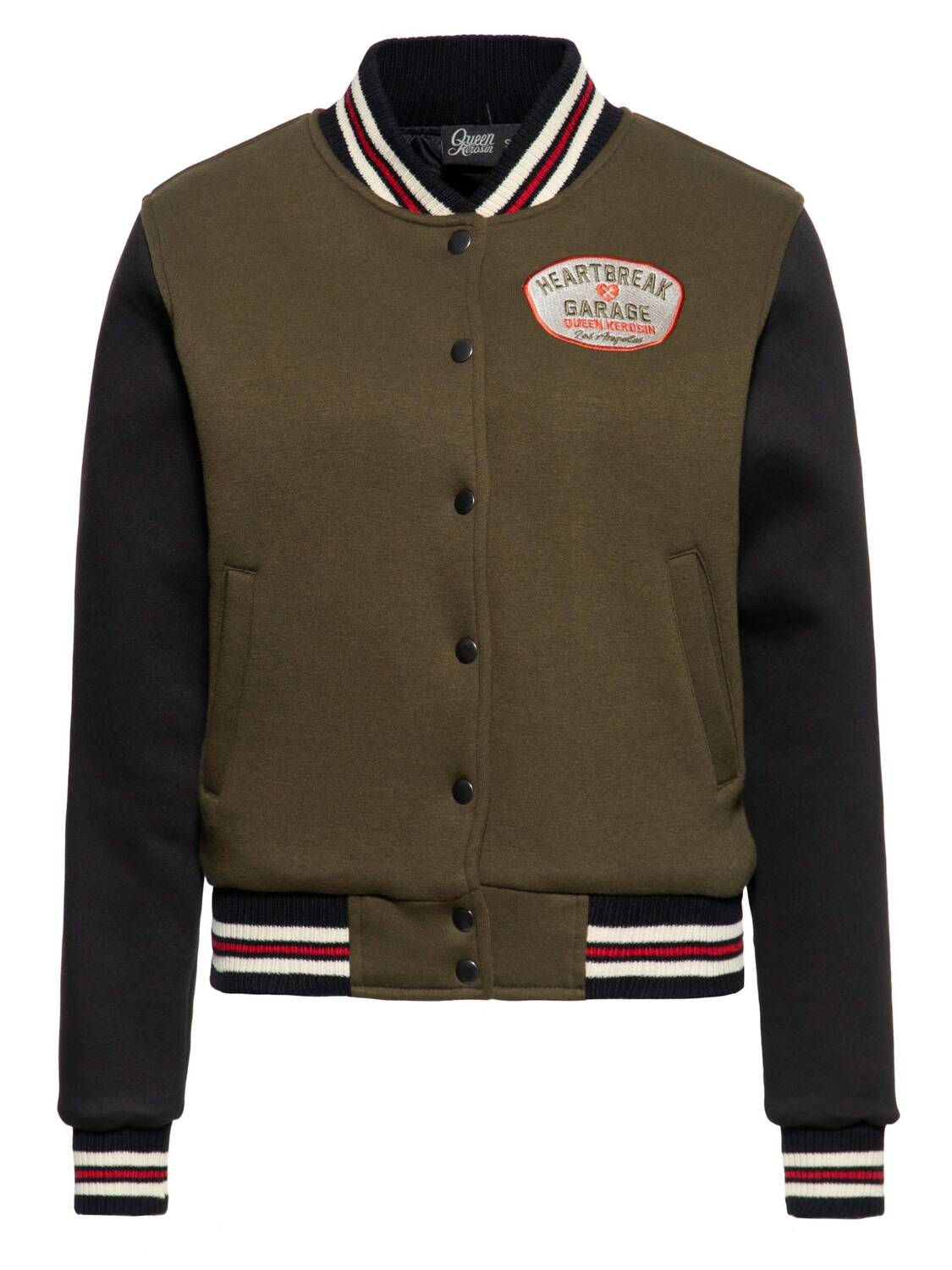 

Queen Kerosin Куртка межсезонная 'Heartbreak Garage' в зеленом цвете