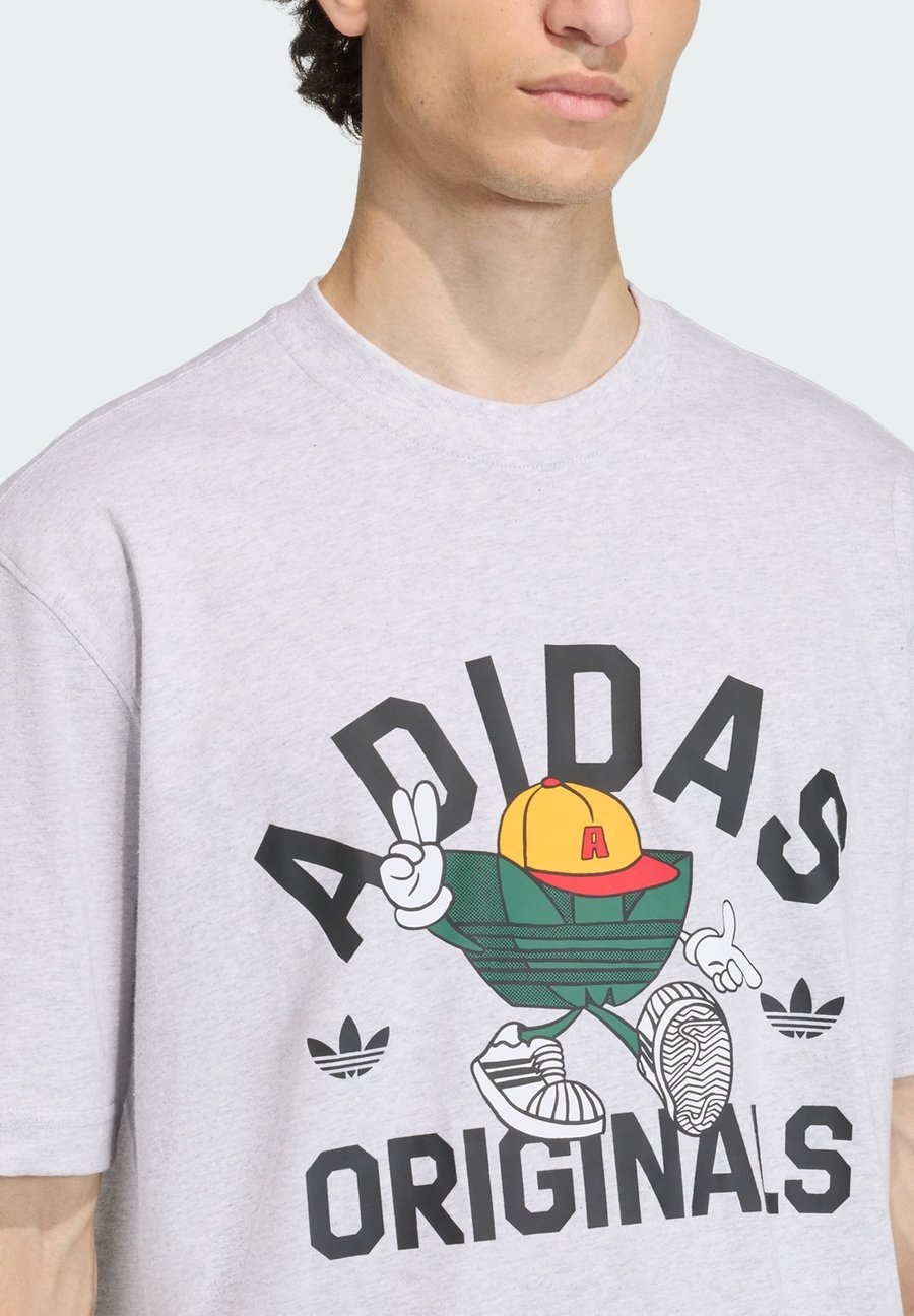 Футболка Adidas Originals Print T-shirt, Light Grey Heather/Light Grey — фото 3