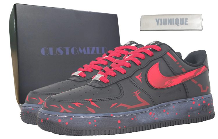 

Кроссовки Nike Air Force 1 Skateboarding Shoes Unisex Low-top Red, черный