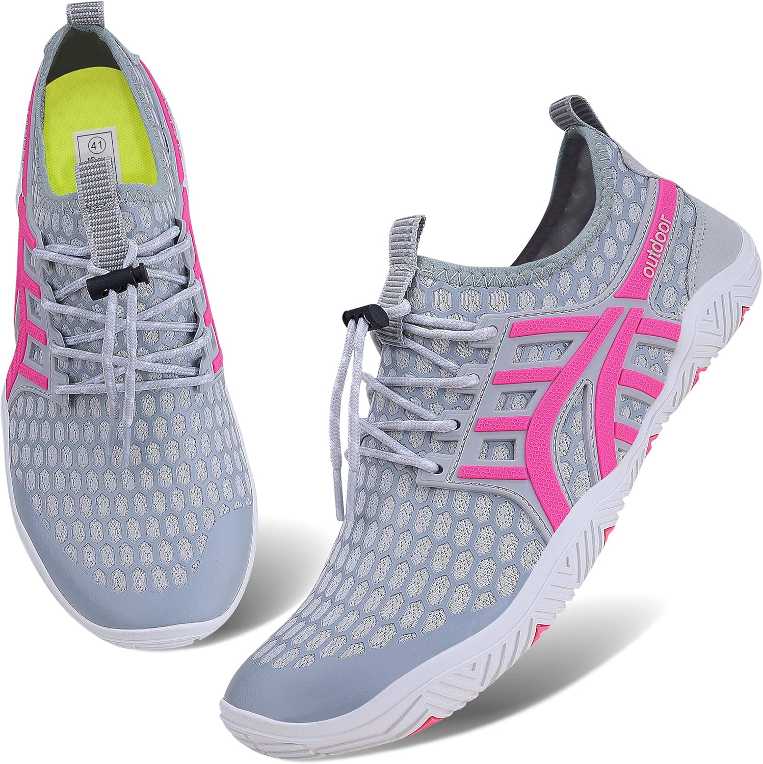 

Мужские и женские водные спортивные кроссовки, слипоны с быстрым высыханием для бассейна, пляжа, серфинга, прогулок и аквапарка Jointlycreating, розовый/серый