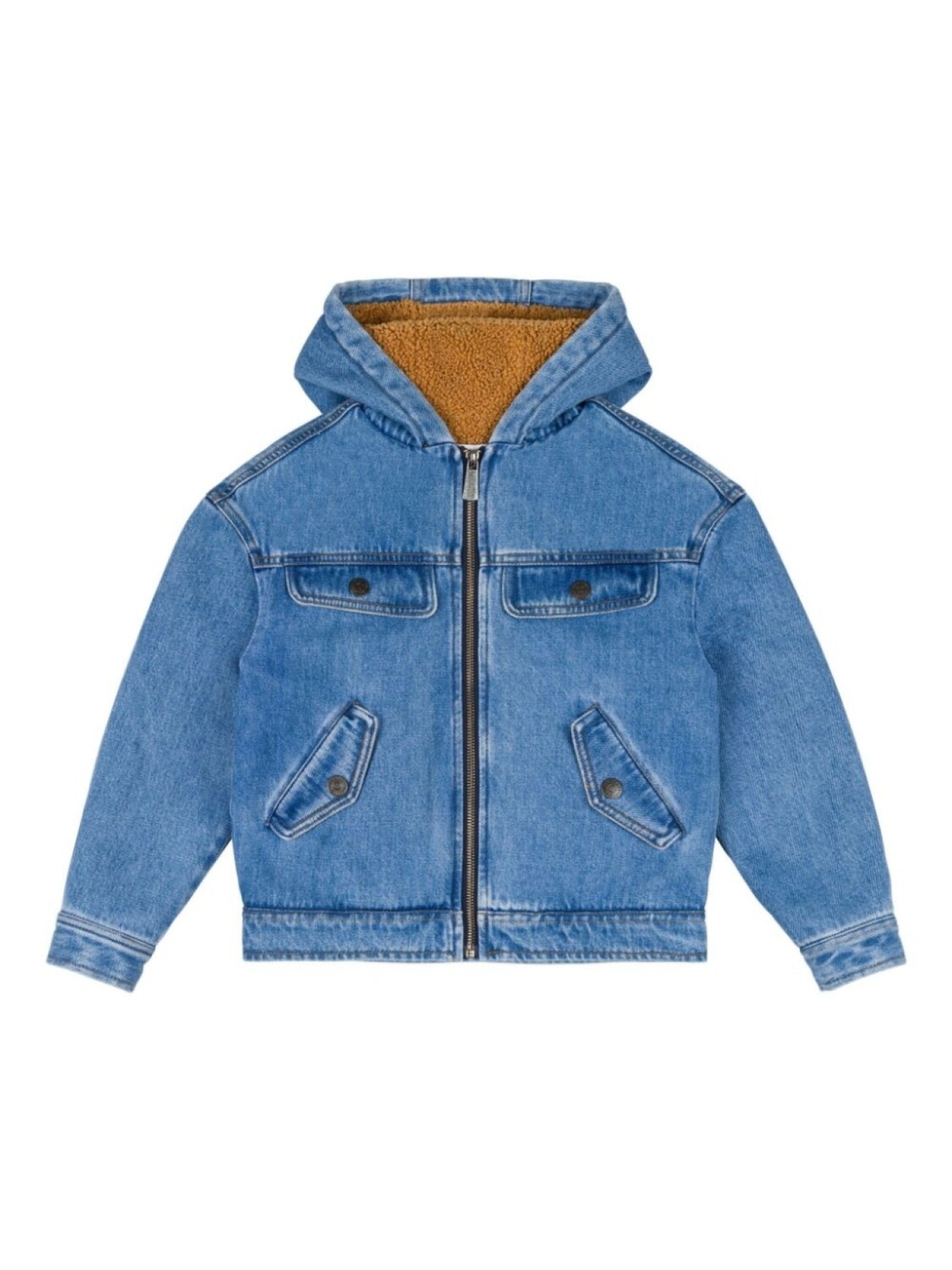 

Moschino Kids джинсовая куртка с тисненым логотипом, синий