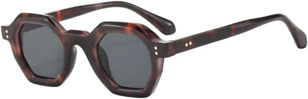 

Солнцезащитные очки с защитой от УФ-излучения UV400 | Круглая панк-оправа большого размера | для женщин и мужчин, для занятий спортом на открытом воздухе и вождения DSVIGF, Leopard-black