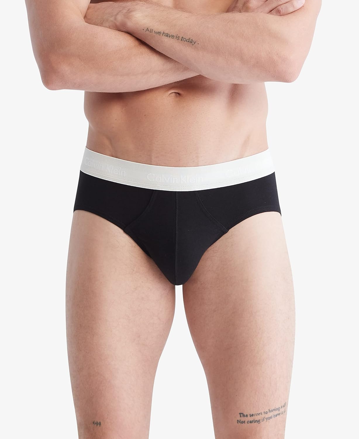 Комплект из 3 трусов-брифов Calvin Klein Mens Cotton Stretch Hip, Black Bodies W/ Grey Heather, Silver Birch, Raspberry Blush — фото 2