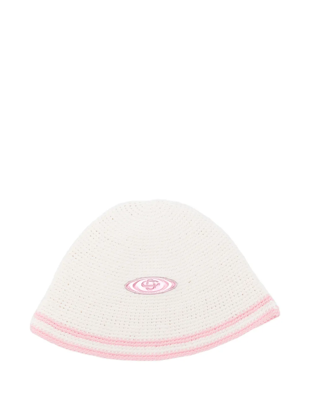 

Шляпа в полоску с логотипом-нашивкой Casablanca, белый