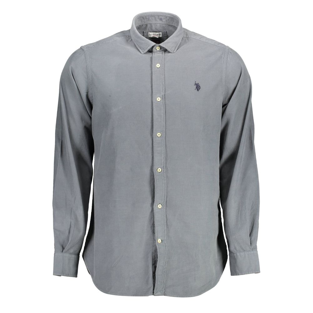 Синяя хлопковая мужская рубашка U.S. Polo Assn.