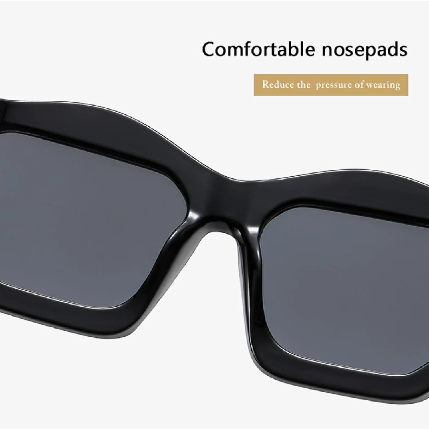 

Винтажные солнцезащитные очки для женщин и мужчин, роскошные, с нестандартной оправой, многоугольные, модные, с защитой от УФ-излучения UV400 TKKTLLT, Black Gray