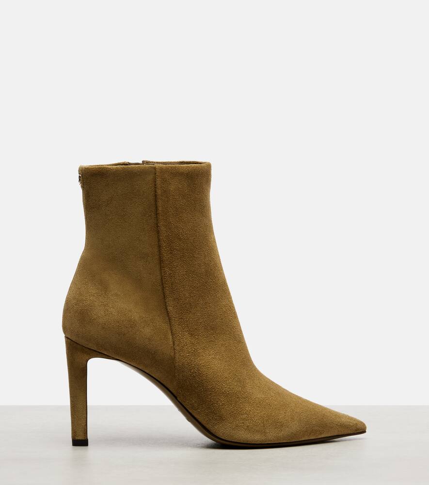 Ботинки Frankie 85 на щиколотку из замши Jimmy Choo, Caper Green — фото 4