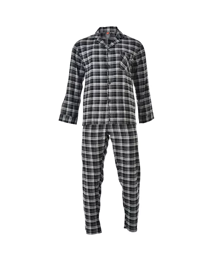 

Мужской комплект пижамы из фланели в клетку Hanes, мультиколор