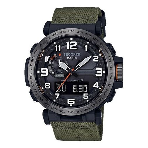 

Часы CASIO Waterproof Sports Shockproof Solar Powered Mens Green Analog/Digital Combo, зеленый