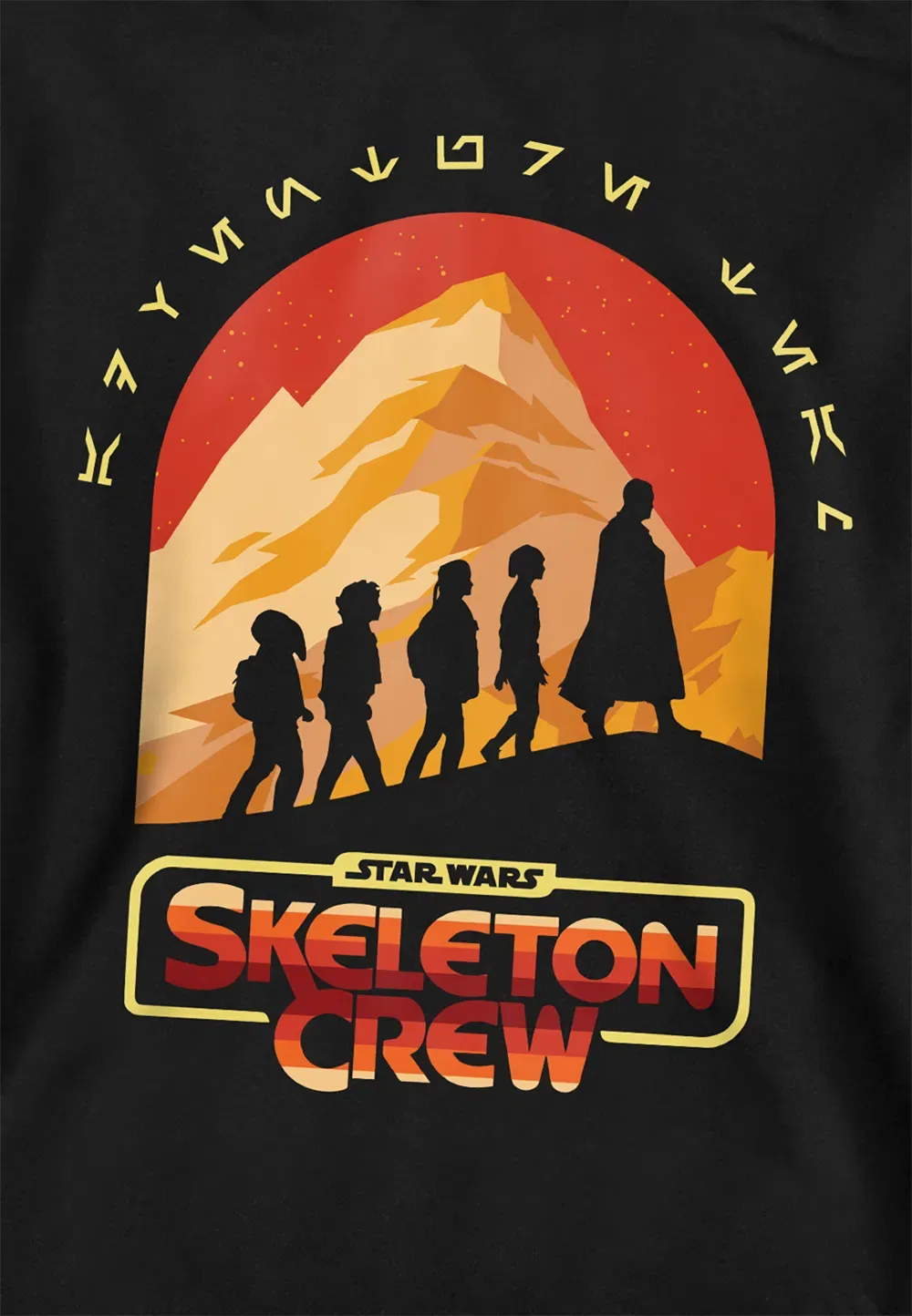 Детская худи Disney Star Wars Skeleton Crew, черная, черный — фото 2