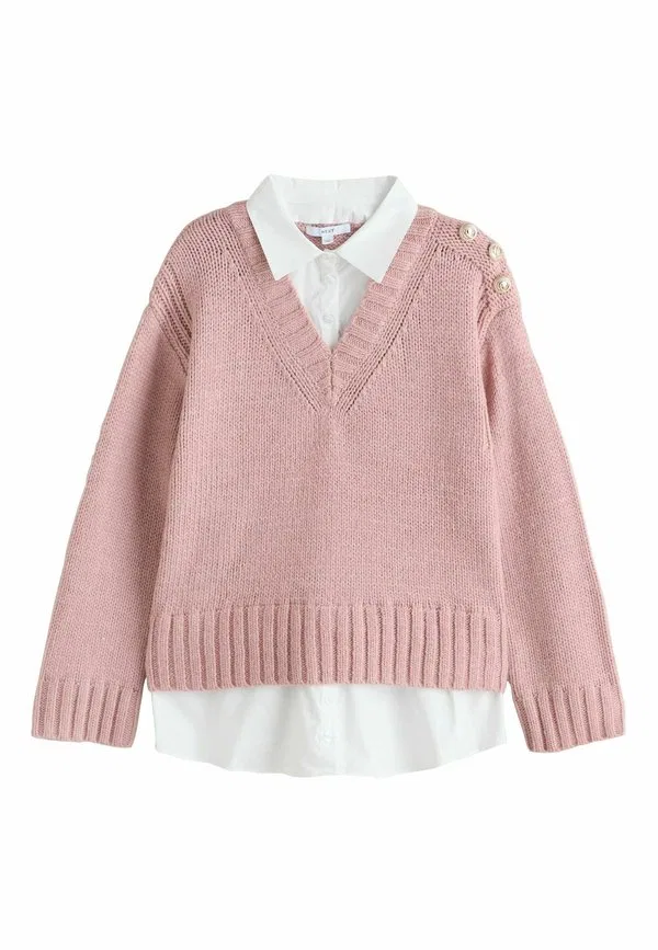 Джемпер с v-образным вырезом стандартного кроя Next, Blush Pink