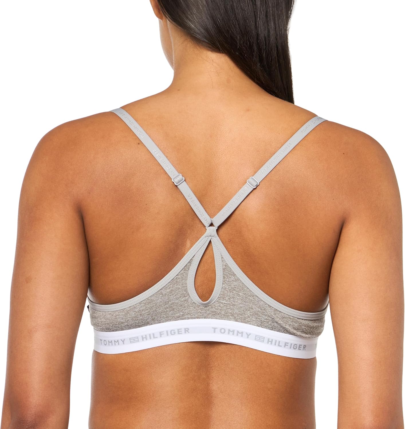 Женский бюстгальтер-борцовка с микро-костюмом Tommy Hilfiger Push-up, комплект из 2 шт., Heather Grey/Xenon Blue — фото 3
