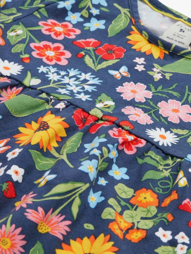 Детское платье Ellen Cotton с короткими рукавами и цветочным принтом Frugi, Potager Garden — фото 3