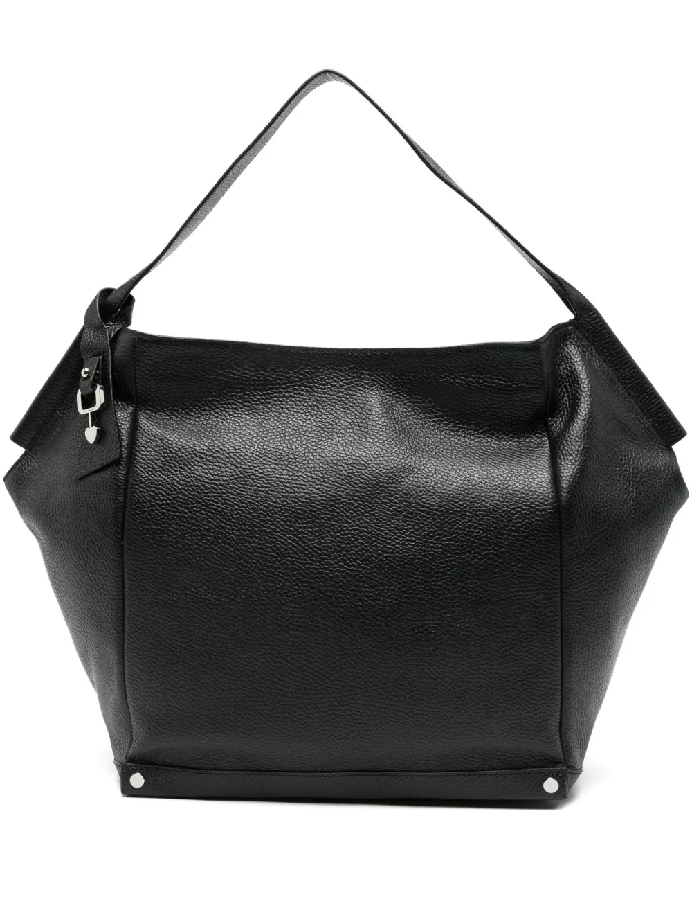 

Сумка-тоут из кожи с сердечком cromia, черный