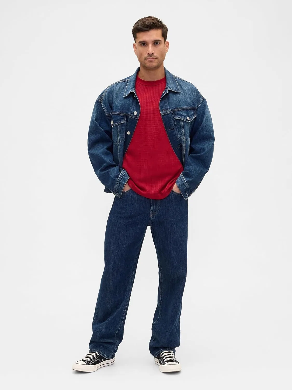 Мужская футболка GAP из вафельной вязки — фото 2