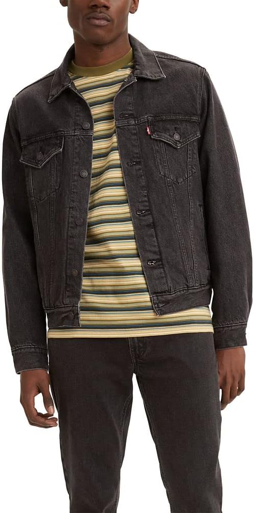 

Мужская винтажная куртка Levi's с подкладкой, свободного кроя, Black Stonewash
