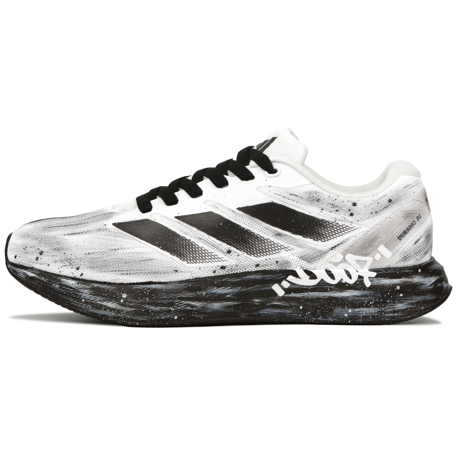 

Adidas Duramo RC амортизирующие и дышащие низкие кроссовки для тренировок, спринта и бега unisex черный белый