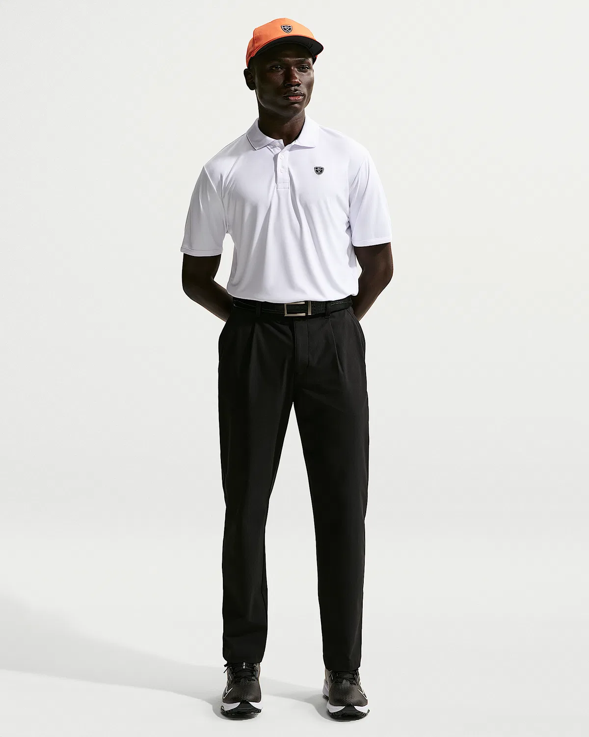 Мужское поло Nike Par Dri-FIT с логотипом на груди, White/Black — фото 4