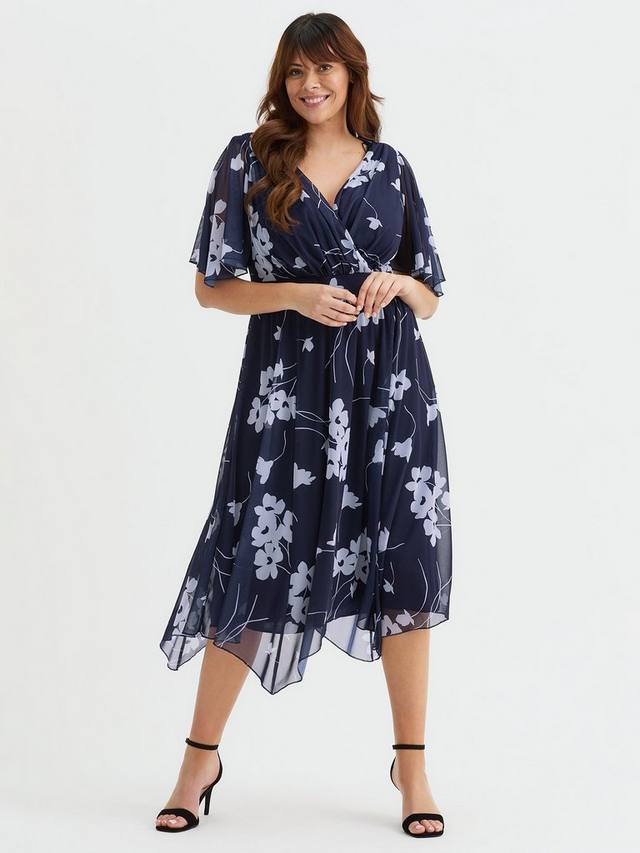 

Платье в цветочек от джули Scarlett & Jo, цвет Navy/Lilac