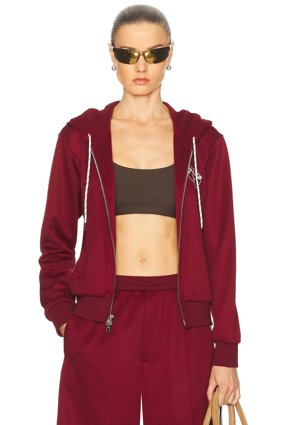 

Толстовка с капюшоном Track Adidas By Wales Bonner, Collegiate Burgundy