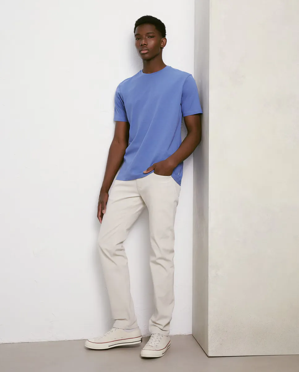 

Мужские облегающие брюки с пятью карманами из эластичной ткани Easy Wear, бежевый