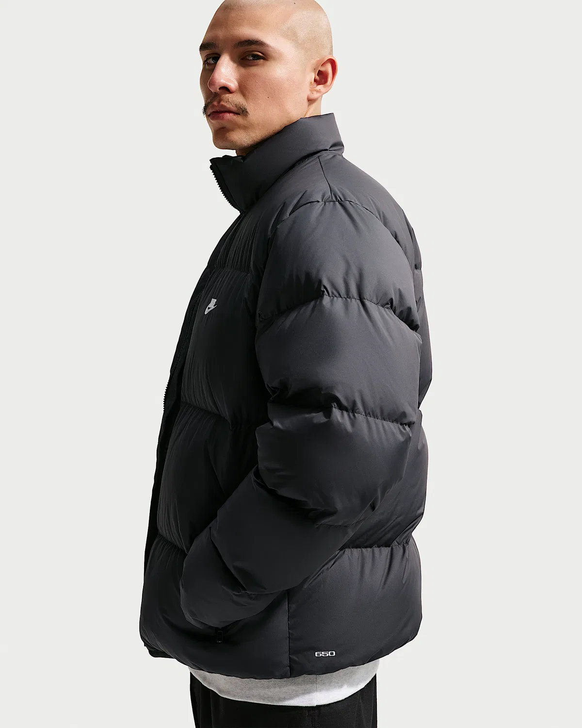Мужская пуховая куртка Therma-FIT Nike Sportswear Club, Black/White — фото 3