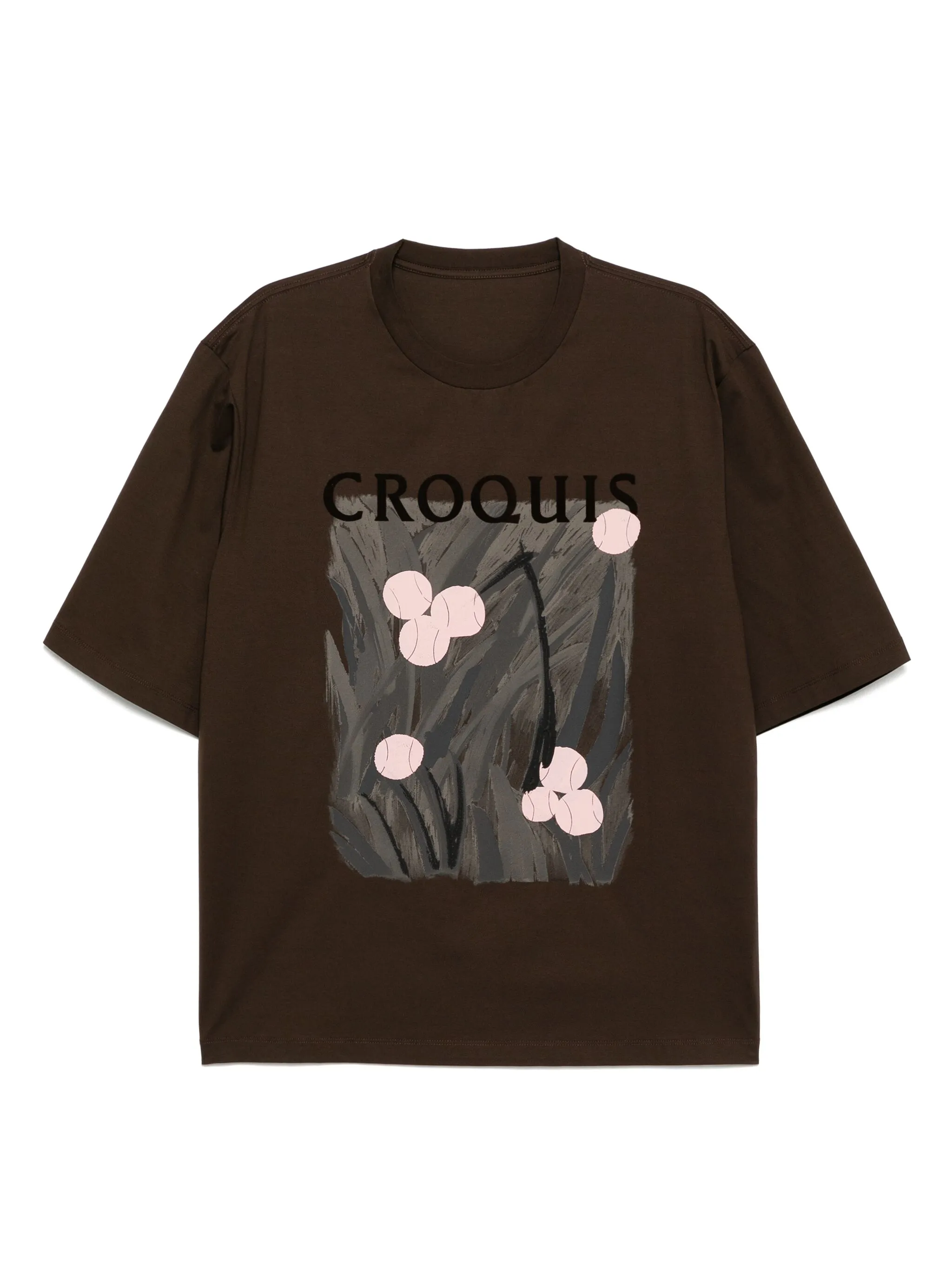 

Футболка с графичным принтом Croquis, коричневый