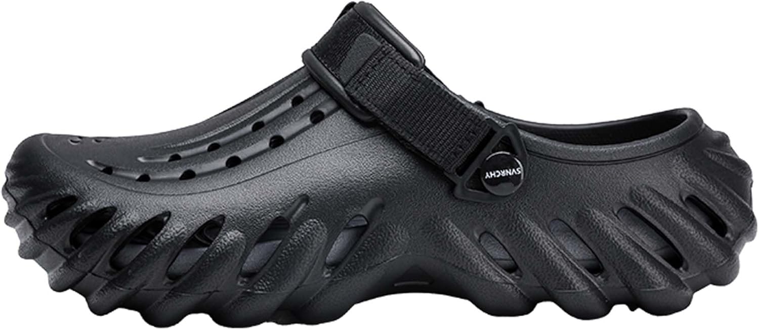 

Сандалии и шлепанцы с отверстиями для мужчин с противоскользящей подошвой для ношения на улице Cyyds, черный